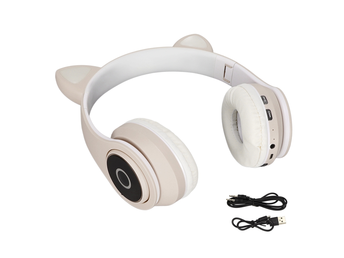 Fones Bluetooth LAXISCREED Orelhas Gato Luz Bass