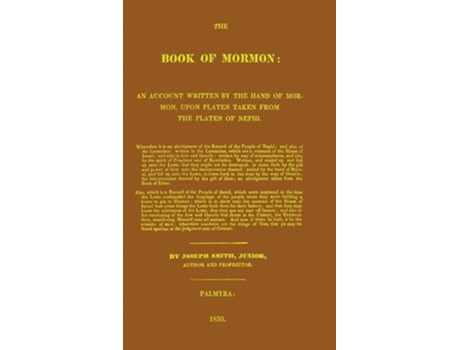 Livro Book of Mormon 1830 Replica Cumorah Facsimile Edition de Smith e Joseph (Inglês - Capa Dura)