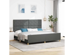 Vidaxl Estrutura Da Cama Cinzento Escuro 200 X 200 Cm Tecido