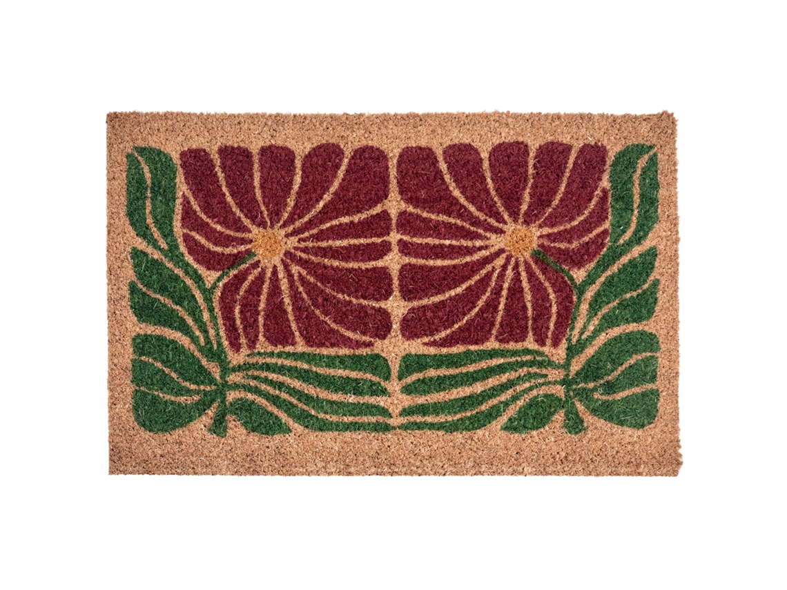 Felpudo Beliani Tanalian De Fibra De Coco Multicolor 50x80