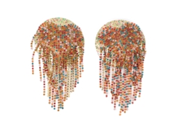 Adesivos de mamilo com strass e borlas para festas e festivais, reutilizáveis e confortáveis.
