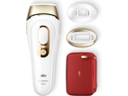 Depiladora Luz Pulsada BRAUN Silk·expert Pro 5 PL5160 (IPL - Multi-zonas - Branco e Dourado)