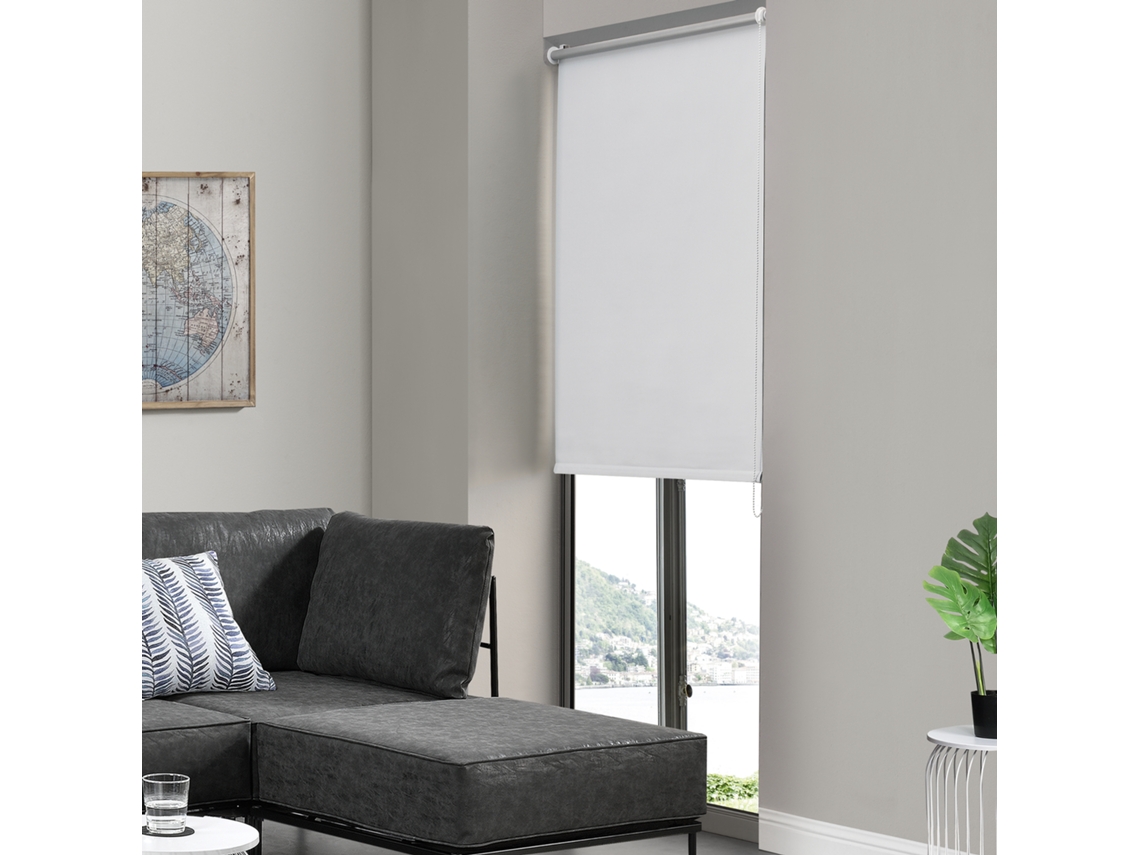 Cortina [EN.CASA] Branco (Plástico, Poliéster - 45 x 150 cm)