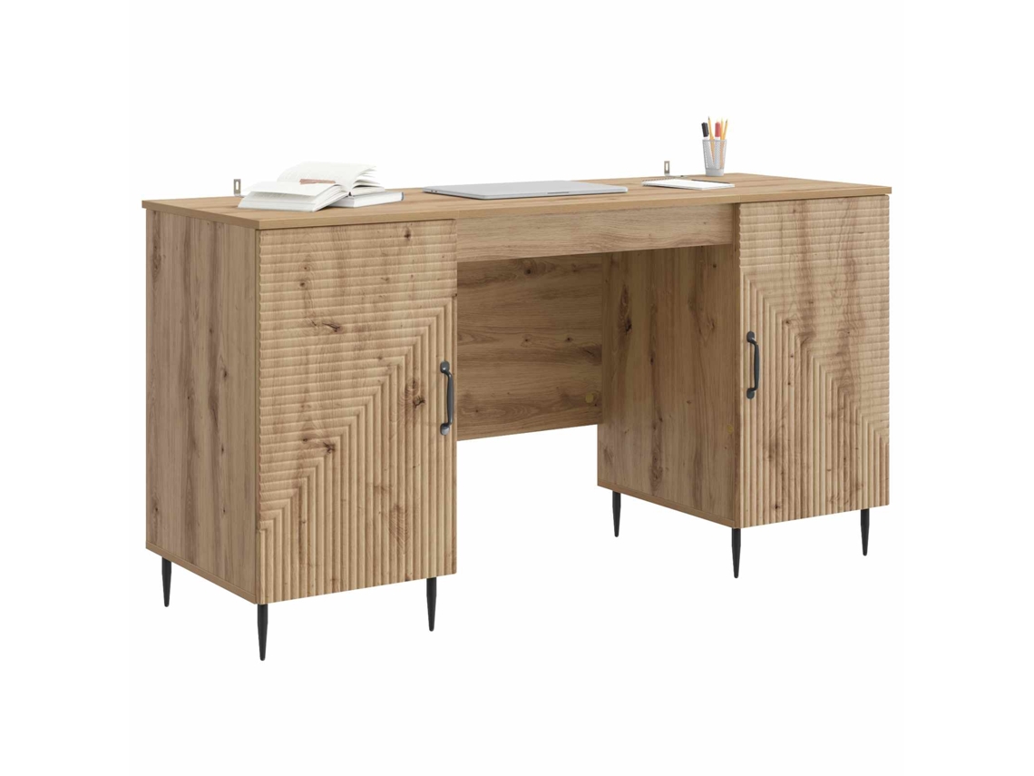 Mesa Carvalho artisan 142,5x50x75 cm derivados de madeira MAISON EXCLUSIVE
