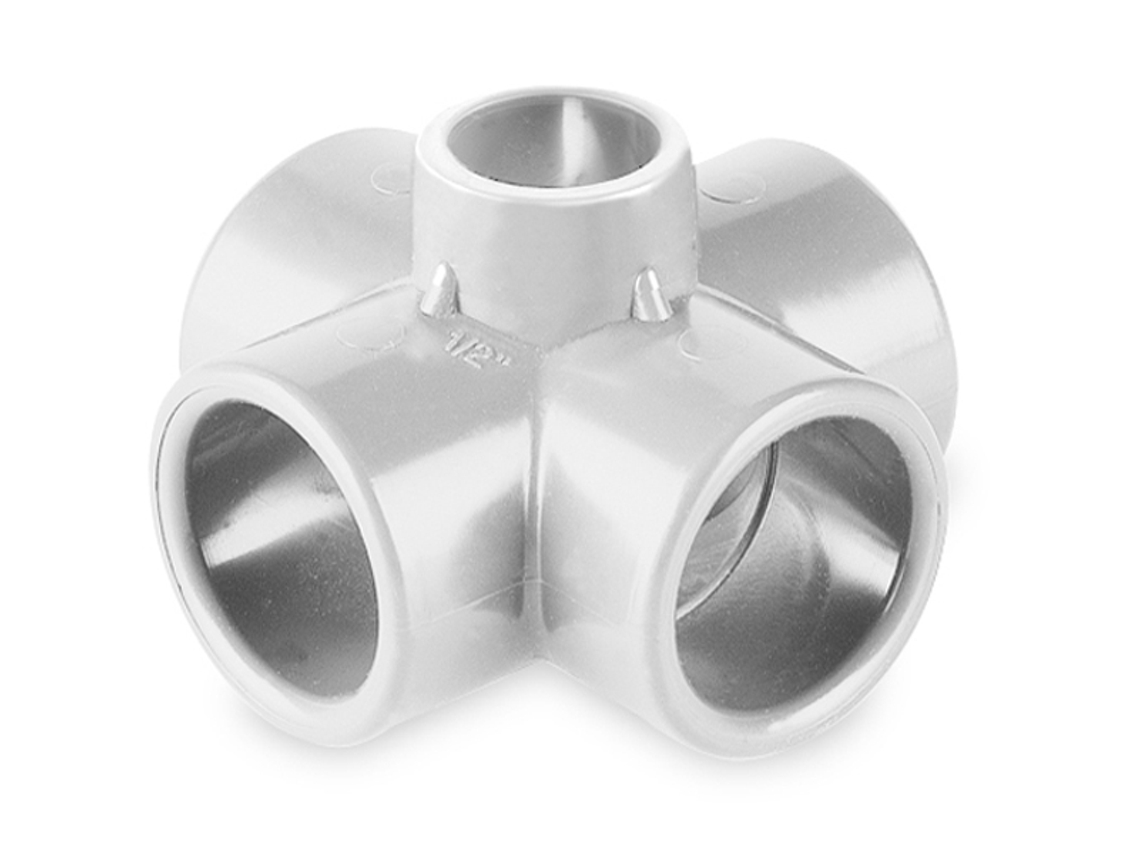 Cruz de 90º PVC Pressão Misturada Air 20X20 Branco HIDROTEN