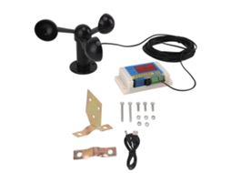 Anemômetro com 3 Pás Primerox para Grua Torre USB 5v com Alarme e Velocidade do Vento com MARCA