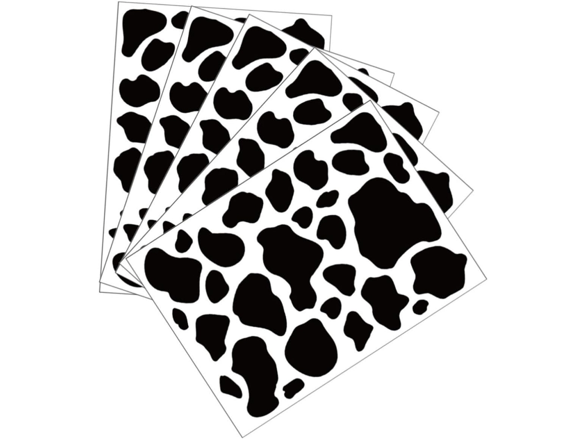 5 Adesivos De Parede Em Pvc Com Estampa De Vaca Para Quartos De Meninos E Meninas.