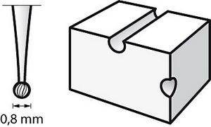Fresa de gravar de 0,8 mm BOSCH Mpx3 5000105 Espiga 0,8Mm Grabado