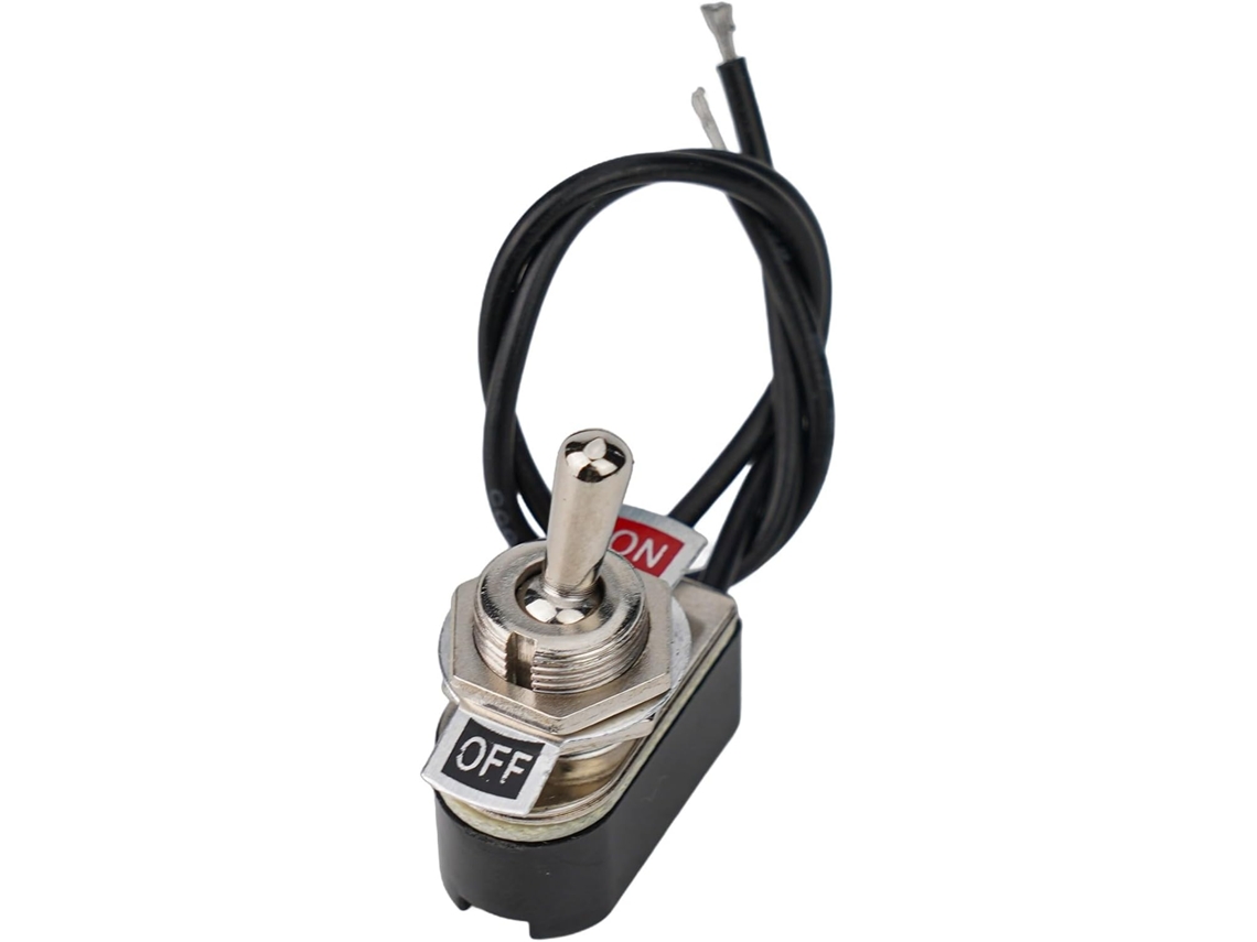 Interruptor De Alavanca Spst 6a 125v Liga Desliga, Pré Cabeado Com Cabo De 60cm Para Aplicações Automotivas E