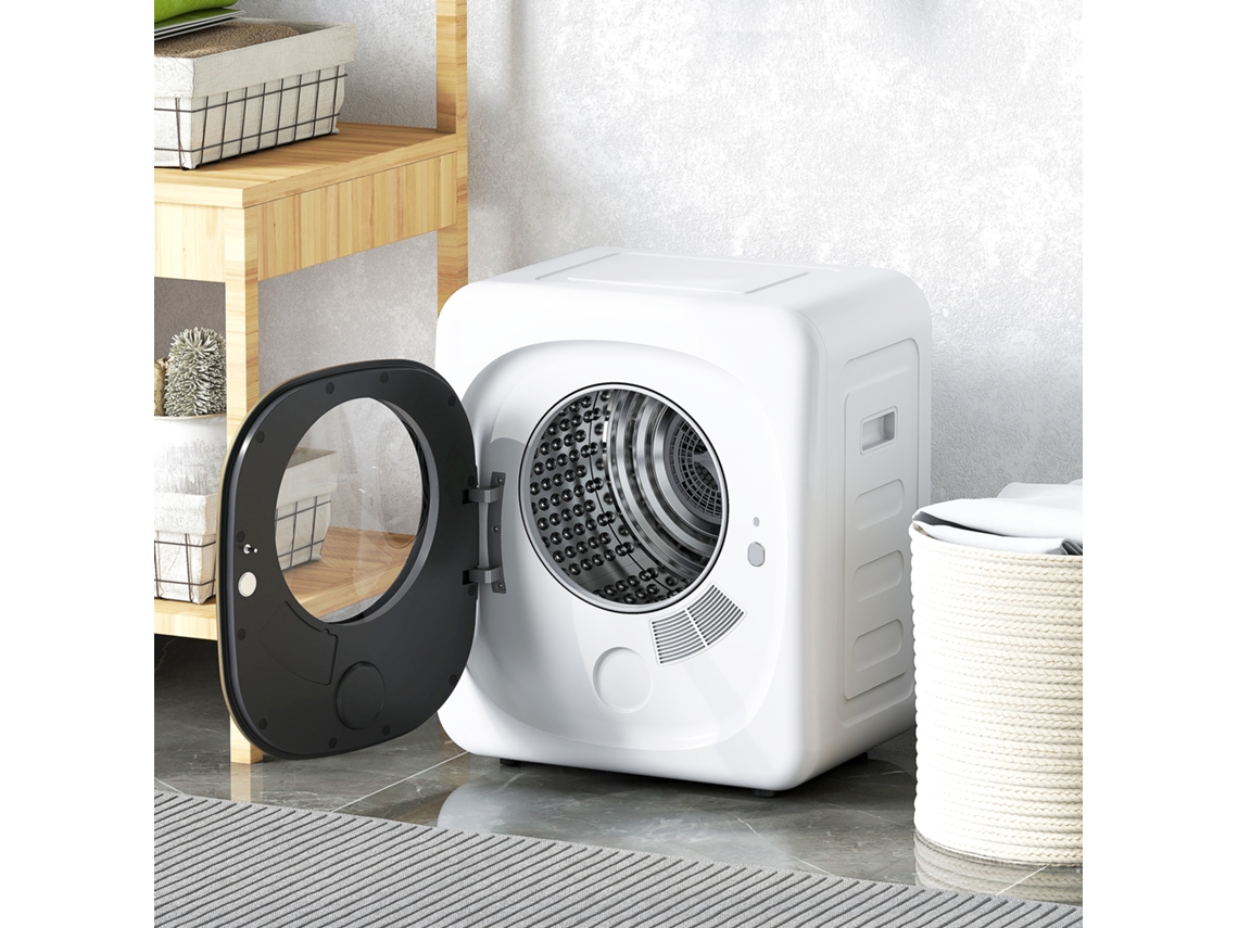 Secadora Exaustão Portátil E Timer Compacta Com 5 Modos Secagem Branco 4kg 800w