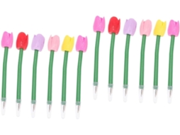 Conjunto De 12 Canetas Esferográficas Nuobesty Com Estampa Tulipa,