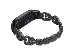 Pulseira De Relógio De Metal Compatível Com Xiaomi Mi Band 7 Pulseira De Relógio Decorada Com Strass Olysi Shop