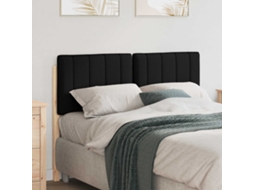 Vidaxl Cabeceira Estofada Com Cabeceira Marrom E Preto 120 Cm