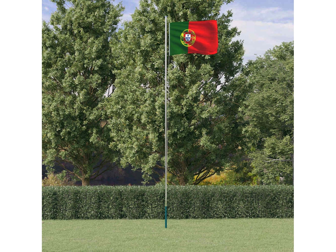 Vidaxl Bandeira De Portugal E Mastro 6,08 M Alumínio