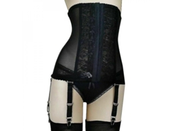 2026 cinturón de Suspensores Moldeador High waist para Mujer Con Tirantes Removibles Y Boning Spiral Talla S 3xl XXL Negro