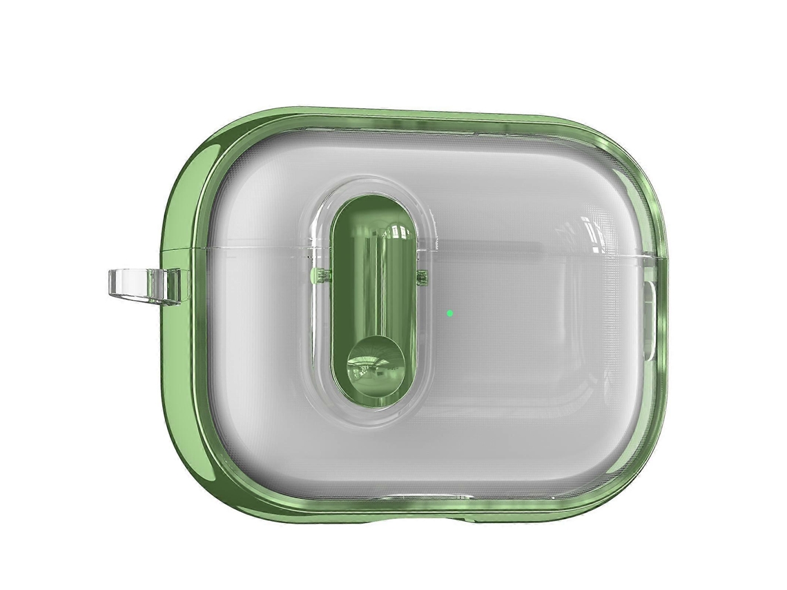 Capa transparente com acabamento eletrogalvanizado para AirPods Pro 2 com Switch. GIECY
