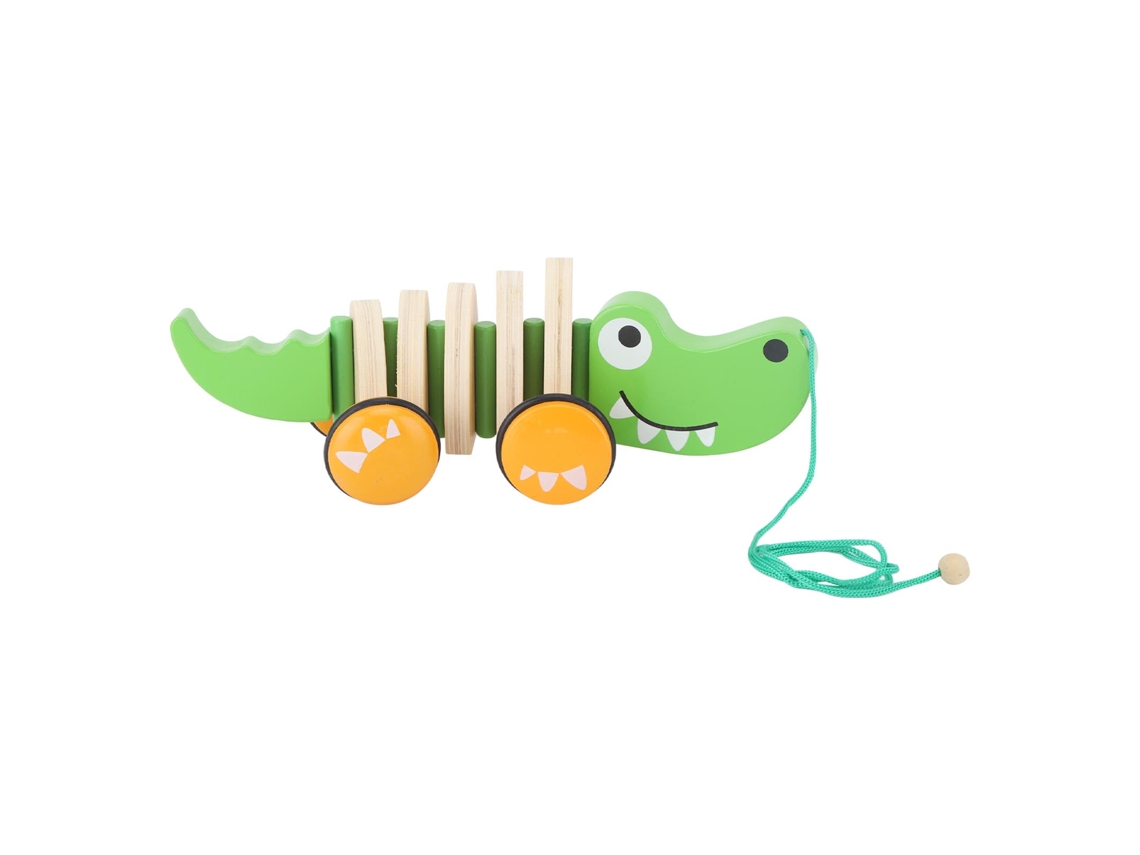 Mali brinquedo de Arrasto de Madeira Crocodilo para Bebê Educativo com Corda 1 3 Anos