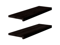vidaXL Tapetes de escada 2 pcs 80x30x2 cm carvalho castanho-escuro