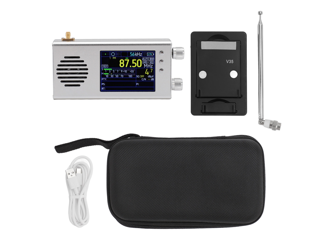 Rádio Portátil Tela Lcd 3.2 Polegadas Alto Falantes Estéreo