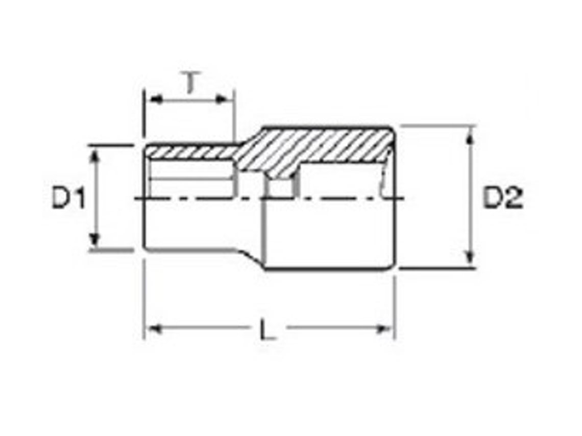 Soquete 1/4" 6 Faces 10 Mm Tengtools 55m1405100