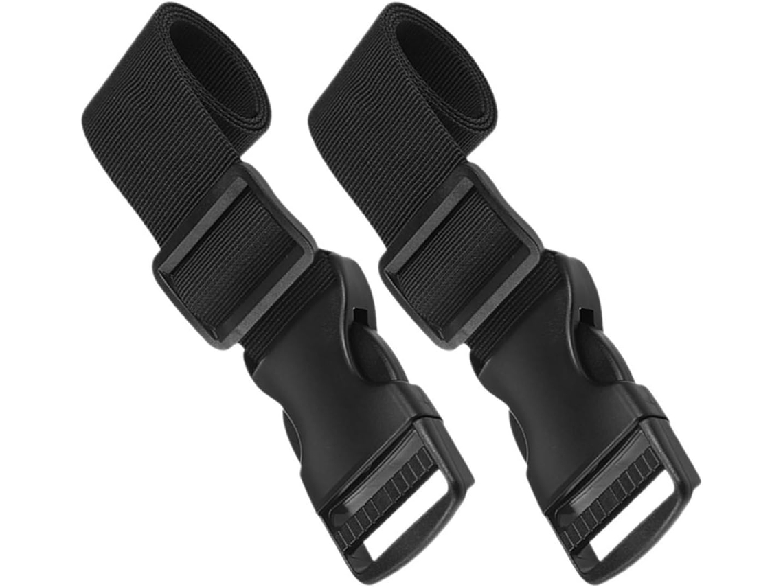 Cintas De Bagagem Ajustáveis Em Nylon, Conjunto Com 2 Fivelas De Encaixe