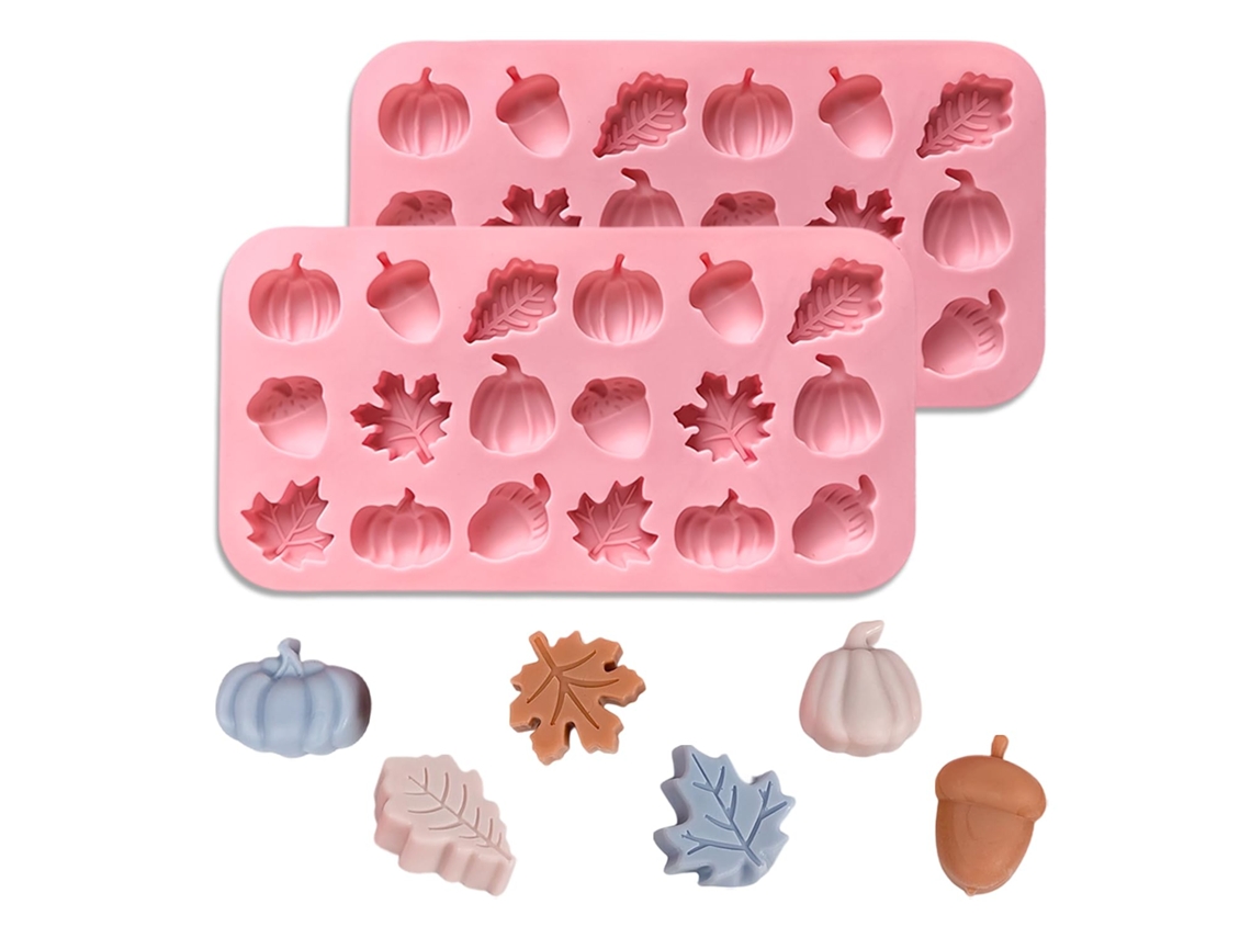 Conjunto 2 Formas Chocolate - Moldes Silicone - Forma Doces - Para Chocolate E Gelatina - Silicone - Rosa