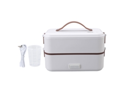 Marmita elétrica portátil de 0.8L, dupla camada, aquecimento rápido em 20 min, ficha EU 220V