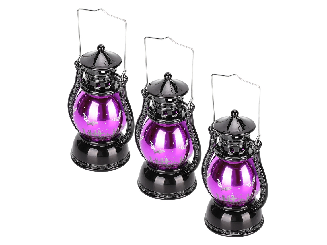 Lâmpada Led Retro Halloween 3 Peças Decoração Natal