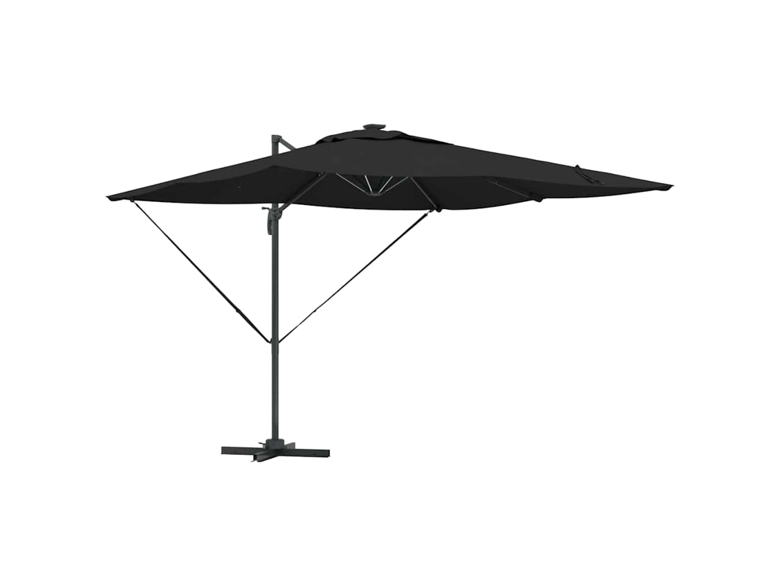 Maison Exclusive - Guarda-sol Preto 286 X 284 X 270 Cm Alumínio E Poliéster