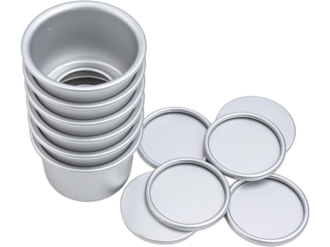 Conjunto de 2 mini formulários para bolo com fundo removível