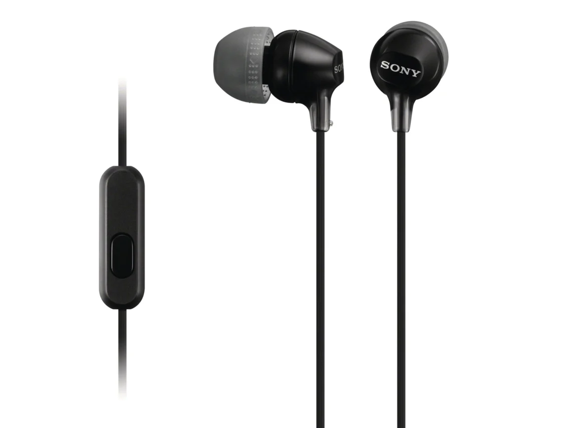 Auriculares com Fio SONY Mdr-Ex15Ap (In Ear - Microfone - Preto)