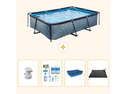 Exit-toys Piscina Exit Retangular - Efeito Pedra - 300x200x65 Cm - 5-peças S284