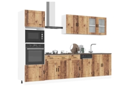 Vidaxl 7 Peças Armário De Cozinha Conjunto Porto Madeira Velha