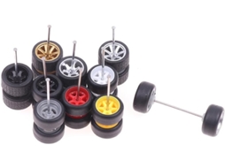 10 conjuntos de rodas e pneus de borracha 18,3 mm SFUSHOS