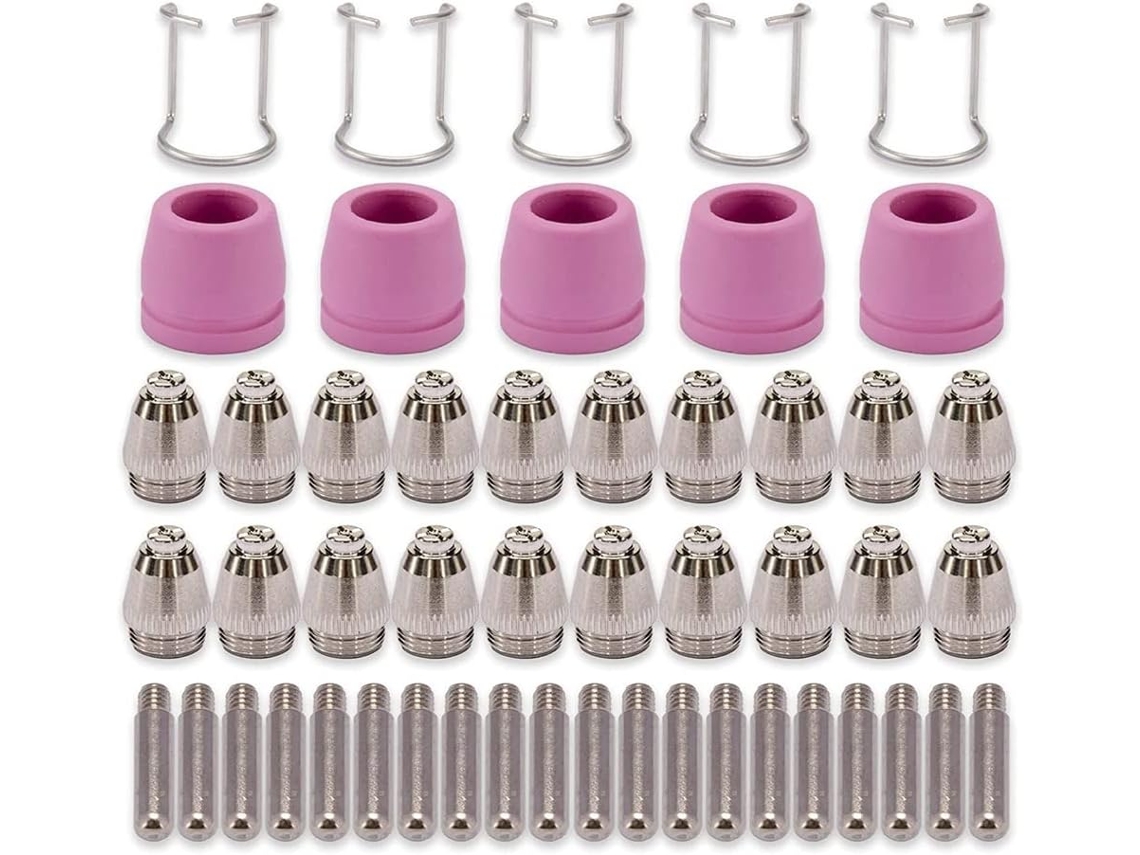 Kit De 50 Peças De Consumíveis Para Tocha De Corte A Plasma Ag60 55 Wsd 60 Gokoco