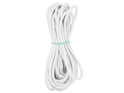 Cordo Elástico Redondo 7mm 10m Fibra Polipropileno Branco S/MARCA