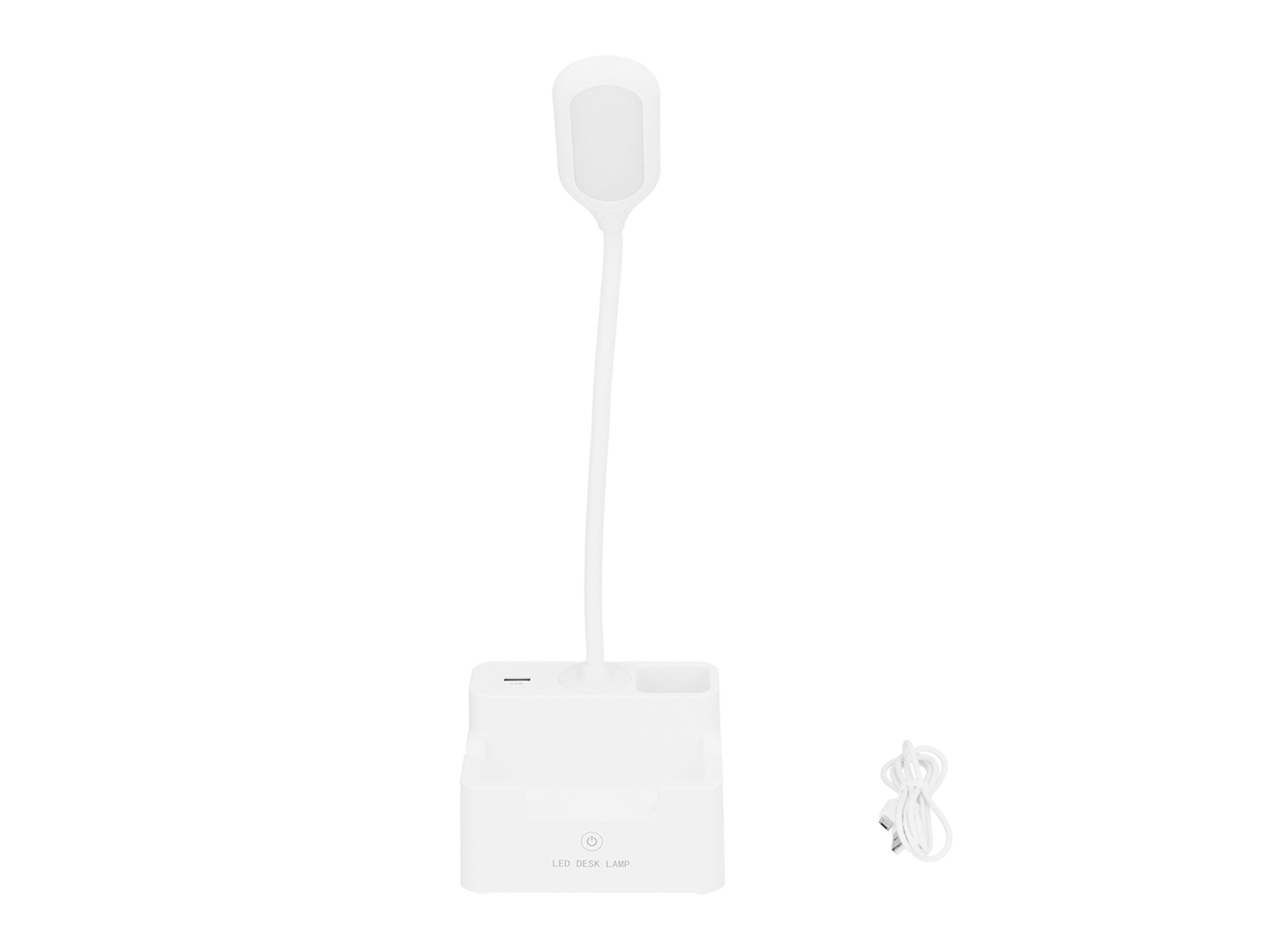 Rebe-lâmpada De Escritório Led Para Estúdio Com Toque, Usb, Plegável E Porta Lápis Luz Branca E Quente
