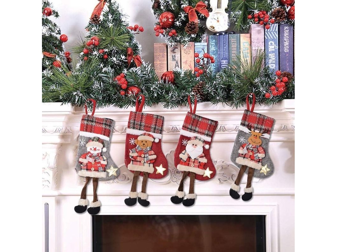 Medias De Navidad 2025 Adecuadas Para Colgar Con Diseño Temático Y Gran Tamaño 34x18 Cm