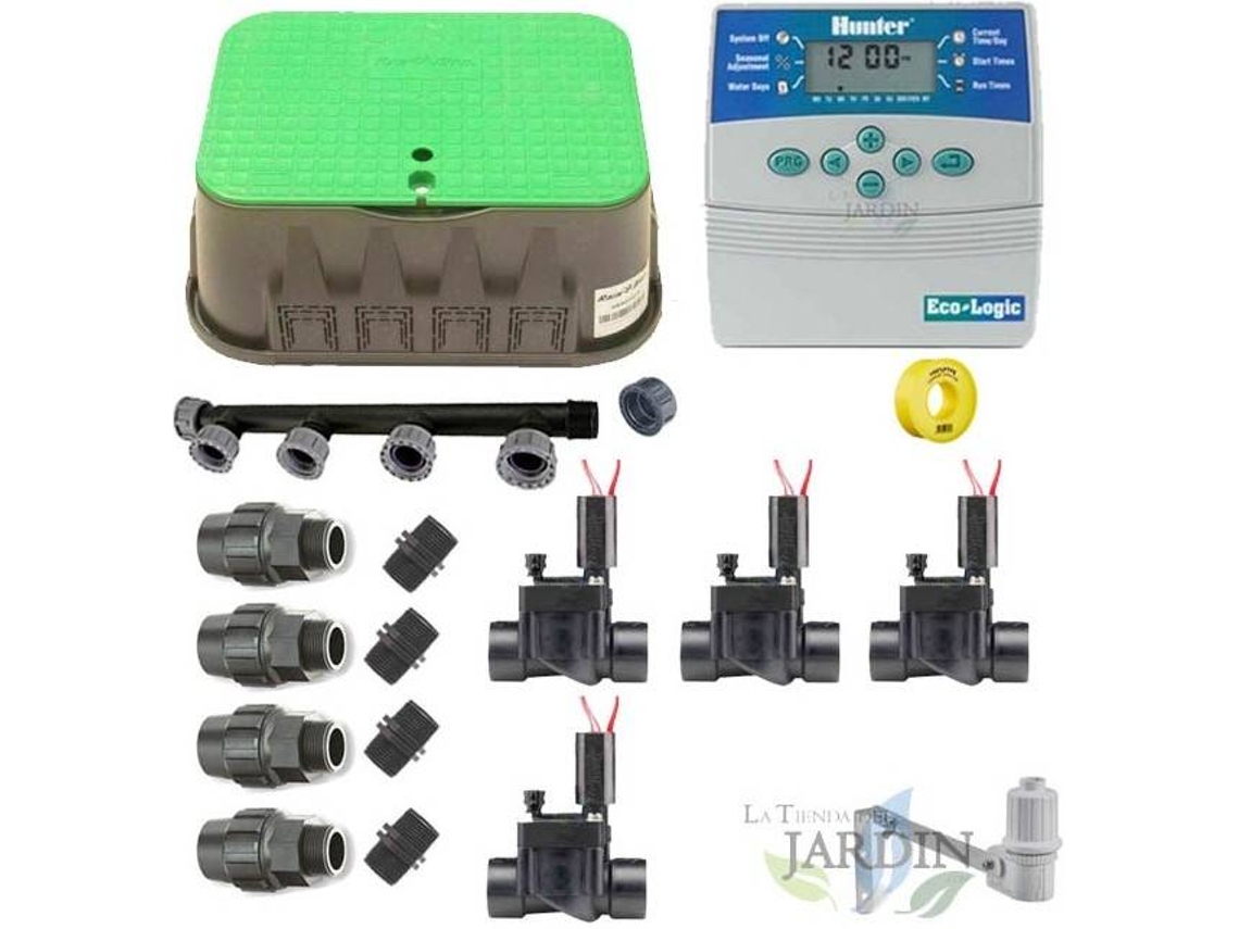 Kit de Rega Automática Profissional HUNTER de 4 Zonas 24V