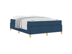 Estrutura da Cama com Colchão Azul Tecido MAISON EXCLUSIVE 140x200 cm