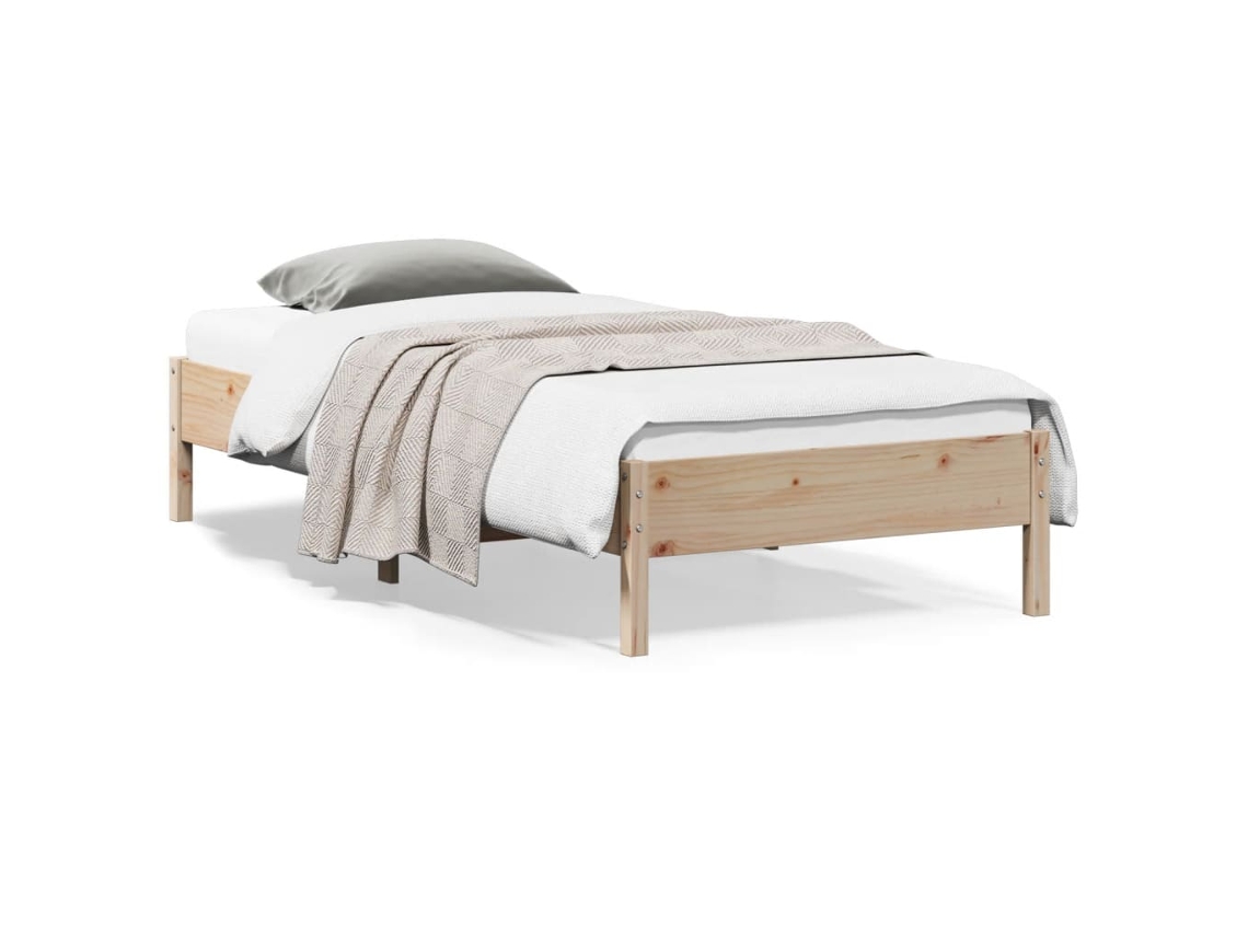 Cama Sem Colchão 100x200 Cm Madeira De Pinho Maciça