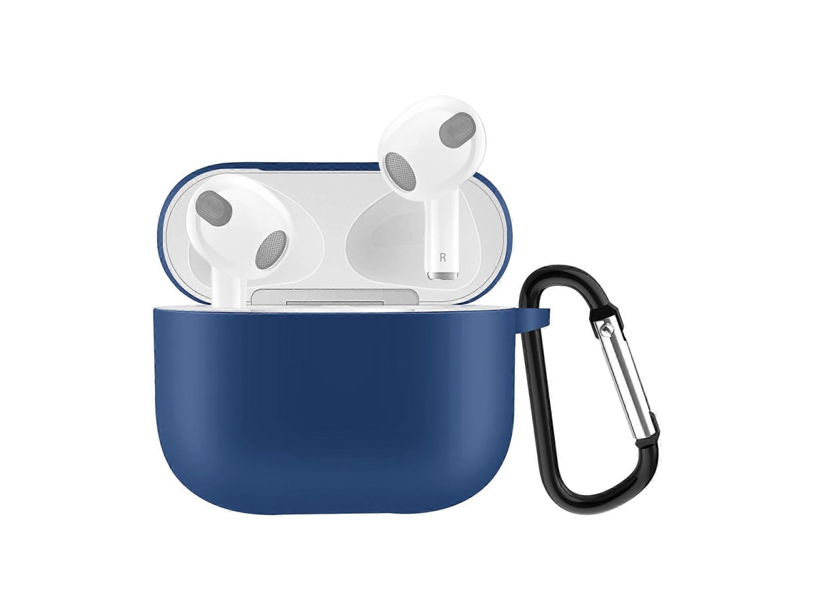 Capa protetora de silicone sólido para fones de ouvido AirPods 3, com gancho GIECY (verde escuro)