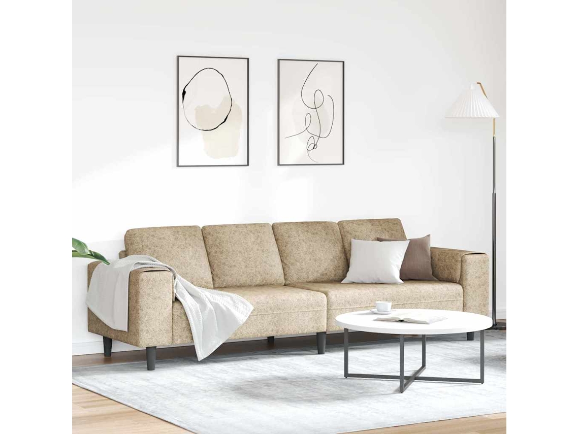 Vidaxl Sofá De Sala De Estar Cinzento-claro 250 X 77 X 76 Cm