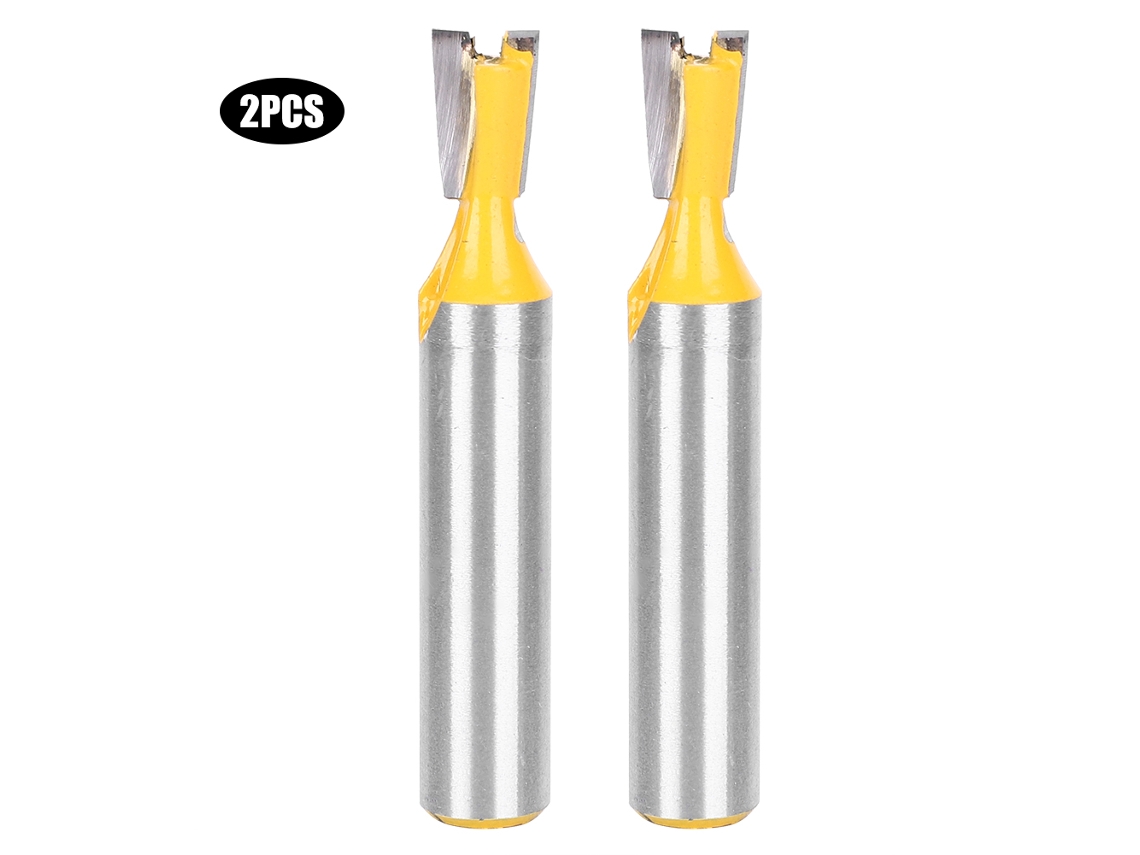 Broca Em Dovetail Para Madeira 2pcs 8mm X 1/4 Polegada Fresa Router De Metal Duro Afiada