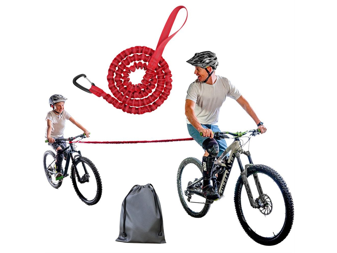 Corda Elástica Mali para Bicicleta Mtb com Bolsa de Armazenamento, Tração Reflectiva para Crianças e Adultos