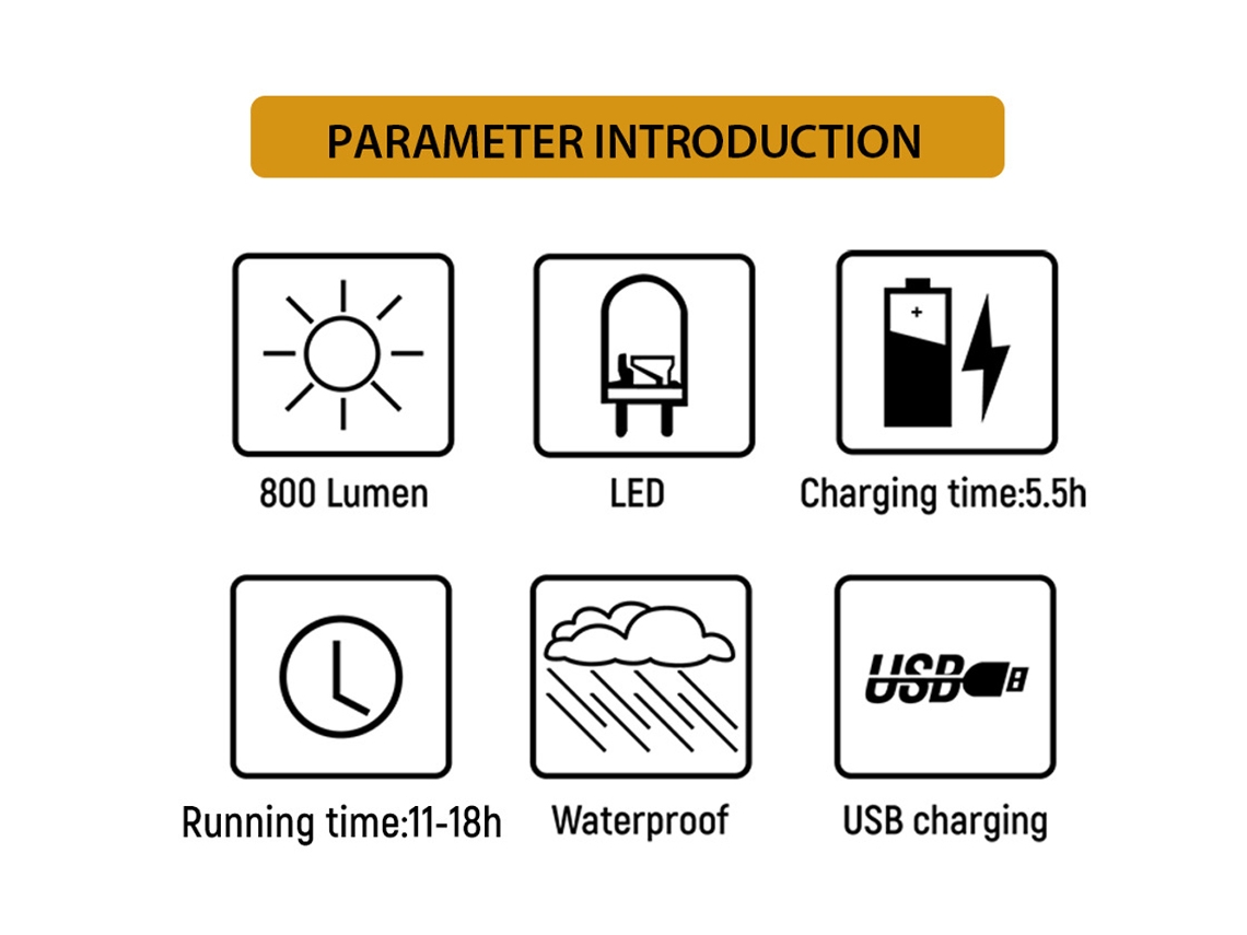 Lâmpada Camping Led Tripé Recarregável 10800mah