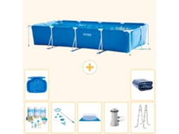 Intex Piscina Com Estrutura Retangular - 450x220x84 Cm - 8-peças S20080