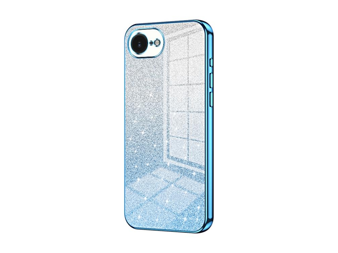 Capa Para Iphone 17e - Glitter Degradê - Acabamento Eletroplaqueado