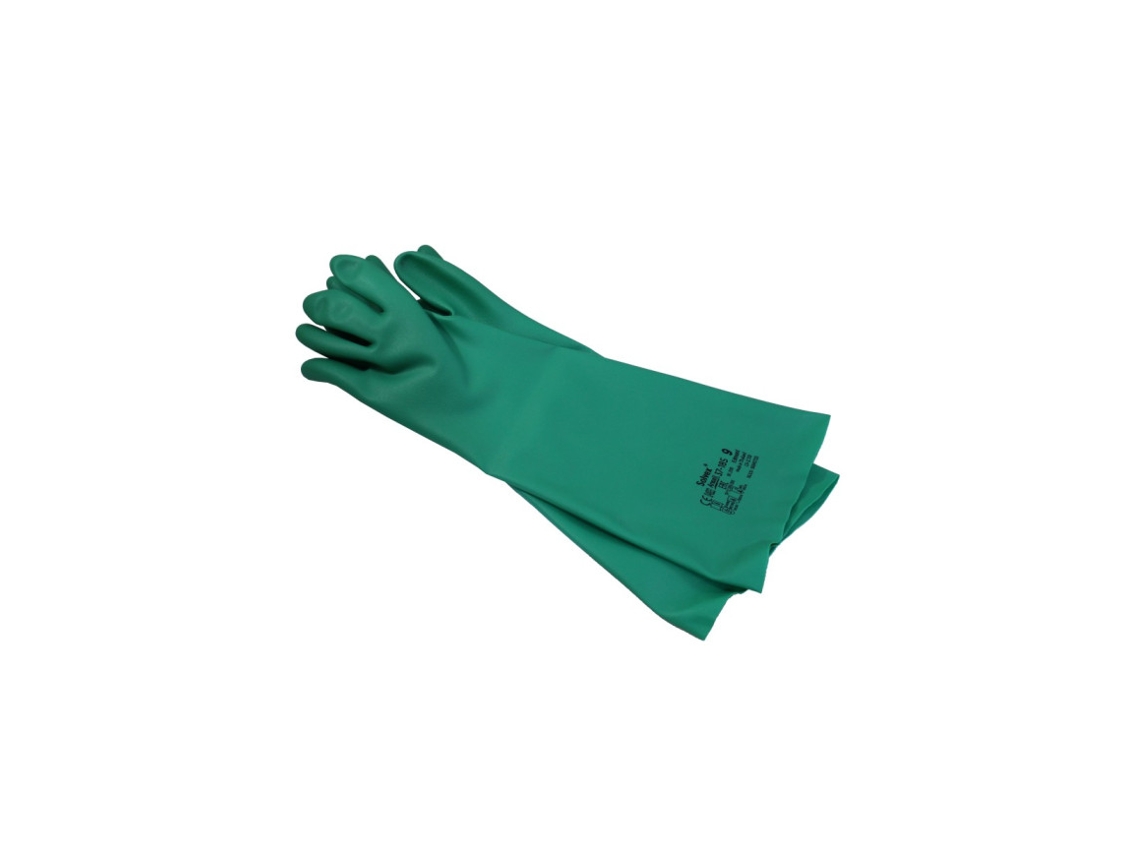 Luvas Ansell Solvex 37 185 Tam.10 (até Ao Antebraço)