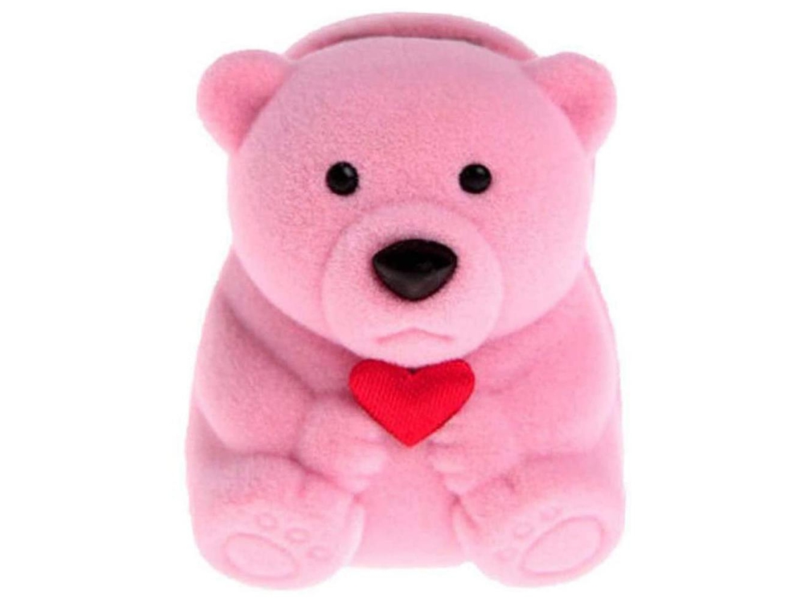 Caixa de jóias em formato de urso, fofinho, armazenamento, presente, casamento, proposta, portátil | S/MARCA